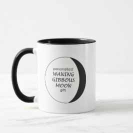 Caneca pessoal Gibbous Waning da fase da lua