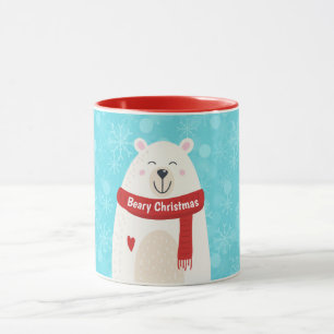 Caneca Pessoalizada de Férias Urso Polar Fofo