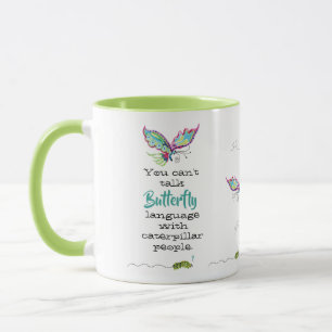 Caneca Pessoas de borboletas e lagartas Clássicas Mug, 1