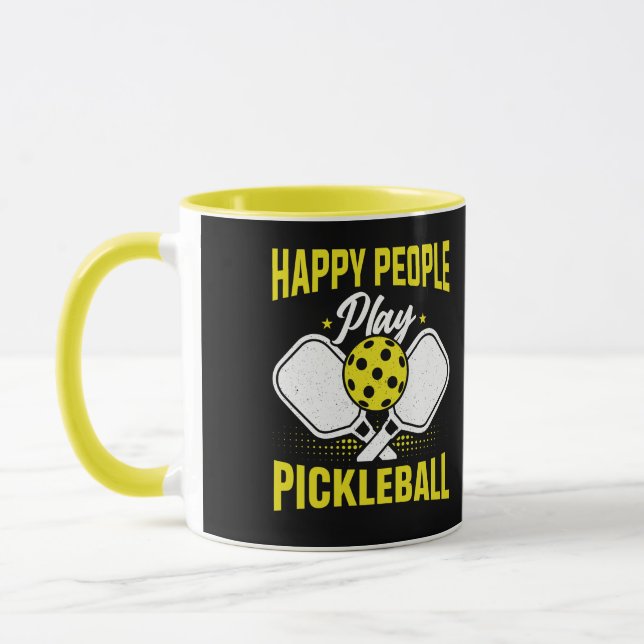 Caneca Pessoas Felizes Jogam Pickleball (Esquerda)