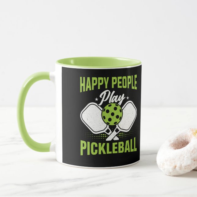 Caneca Pessoas Felizes Jogam Pickleball (Com Donut)