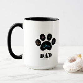 Caneca Pet Paw Dog / Cat ama você PAI Coffee Mug