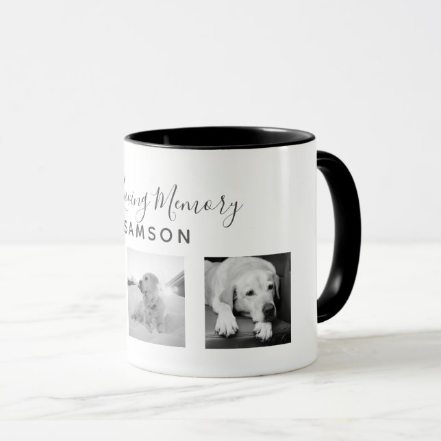 Caneca Pet Photo Collage Memorial - In Loving Memory (Frente Esquerda)