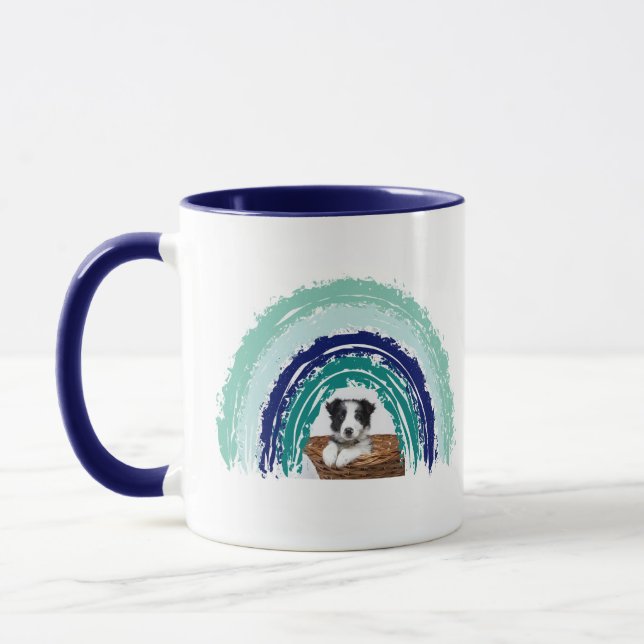 Caneca Pet Photo Mug - Rainbow Dog Cat Coffee Cup (Esquerda)
