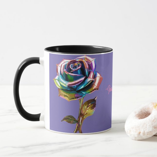 Caneca Pétalas douradas (Com Donut)