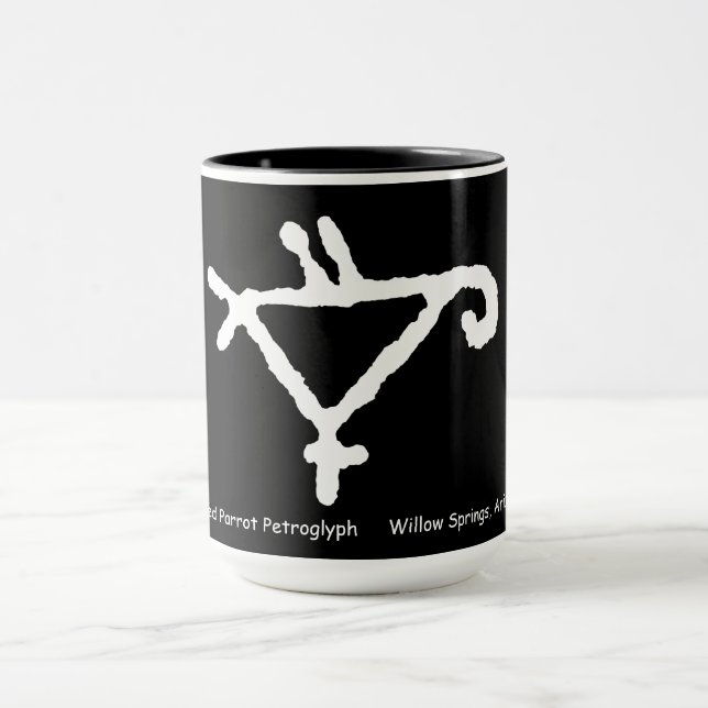 Caneca Petróglifo de um Papagaio Estilizado (Centro)