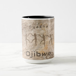 Caneca Petroglifos do Sudoeste Tribu/Nome Personalizado