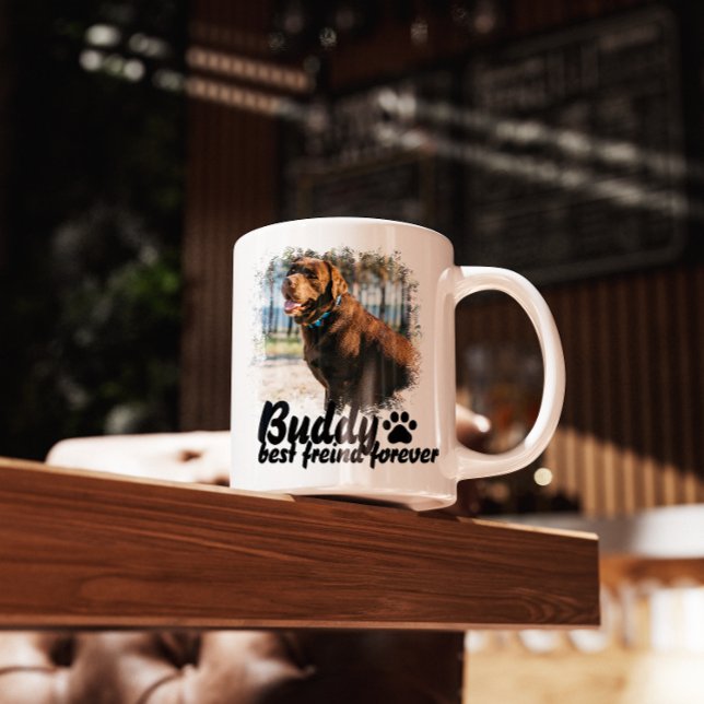 Caneca Pet's Simple Modern custom Name and Photo (Criador carregado)