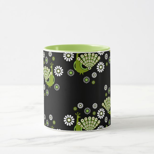 Caneca Pheasants Peacock Art (Centro)