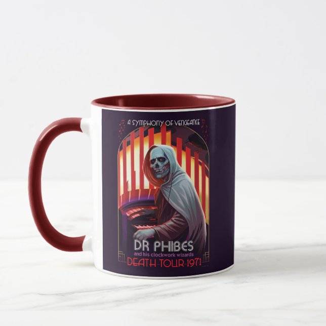 Caneca Phibes Mug - Sinfonia de Vengeance 1971 Horror (Esquerda)