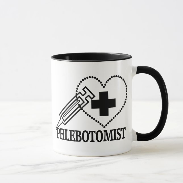 CANECA PHLEBOTOMIST - CORAÇÃO DA SERINGA MÉDICO (Direita)