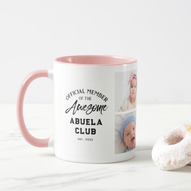 Caneca Photo Collage Awesome ABUELA Mug (Com Donut)