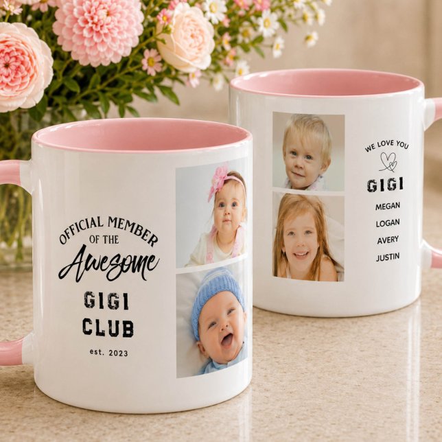 Caneca Photo Collage Awesome GIGI Mug (Criador carregado)