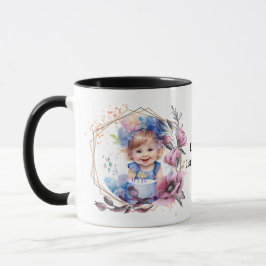 Caneca Photo mug with flower frame