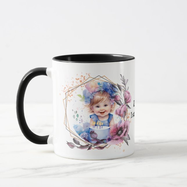 Caneca Photo mug with flower frame (Esquerda)