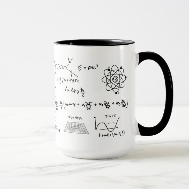 Caneca Physics formulas and diagrams Coffe Mug (Direita)