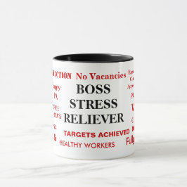 Caneca Piada de Chefe com o Foco de Estresse