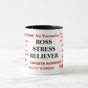 Caneca Piada de Chefe com o Foco de Estresse