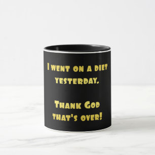 Caneca Piada de Dieta Engraçada