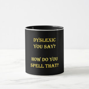 Caneca Piada de Ortografia Disléxica Engraçada