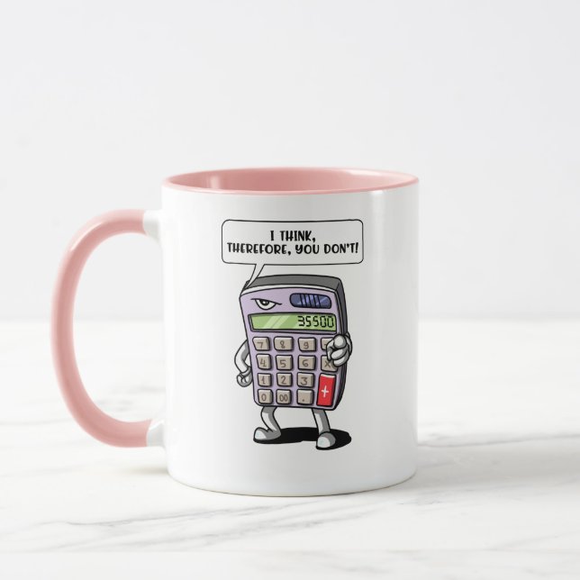 Caneca Piada engraçada da matemática da calculadora da (Esquerda)