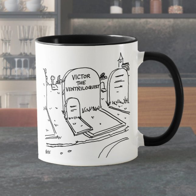 Caneca Piada engraçada de ventríloquo sobre ventriloquism (Criador carregado)