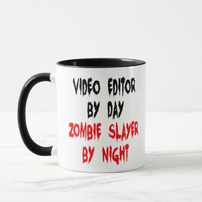 Caneca Piada Zombie do Editor de Vídeo (Esquerda)