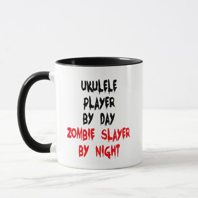Caneca Piada Zombie do Jogador Ukulele (Esquerda)