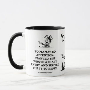 Caneca piadas freudianas da sua mãe - carente de atenção