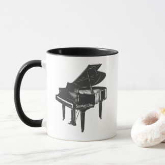Caneca Piano Grande Com Nome Professor Pianista