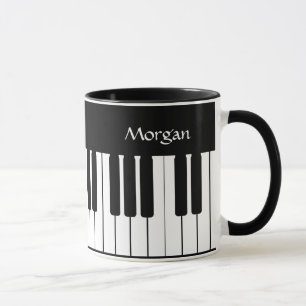 Caneca Piano Keyboard Music Personalizado 2