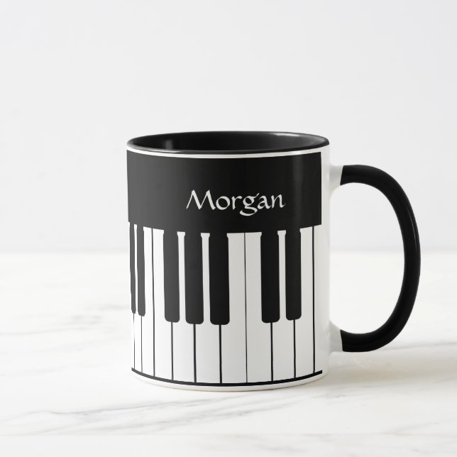 Caneca Piano Keyboard Music Personalizado 2 (Direita)
