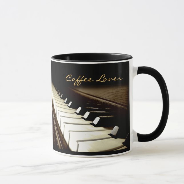 Caneca PIANO KEYS Music-Lover Bebendo Mug (Direita)