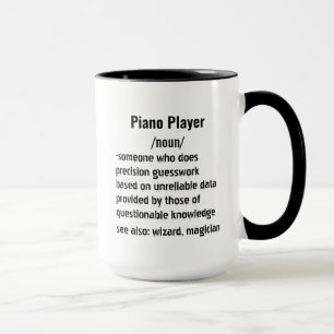 Caneca Piano Player Engraçado Dons de definição para mulh