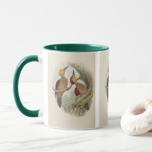 Caneca Pica-pau-de-cara-amarela-preto por John Gould