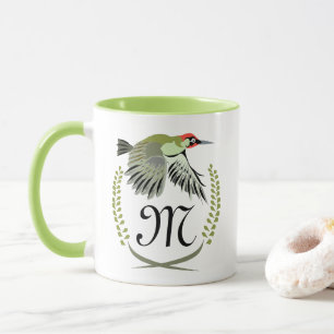 Caneca Pica-pau verde em monograma de voo