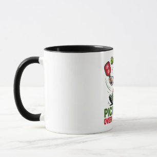 Caneca Pickleball Acima de Tudo Pickleball Papai Noel
