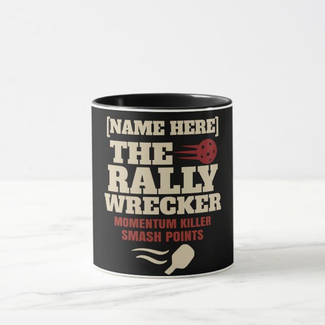 Caneca Pickleball Custom Name The Rally Wrecker (Centro)