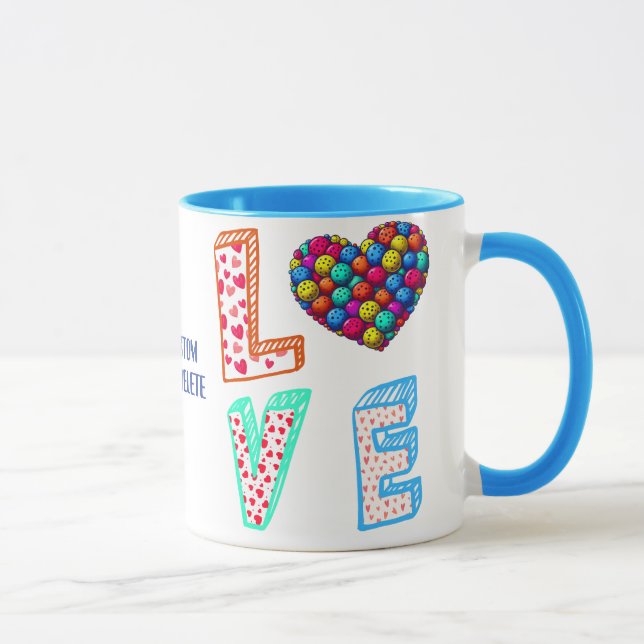 Caneca Pickleball Cute Pickleballe Valentine Day (Direita)