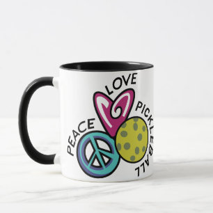 Caneca Pickleball de Amor pela Paz