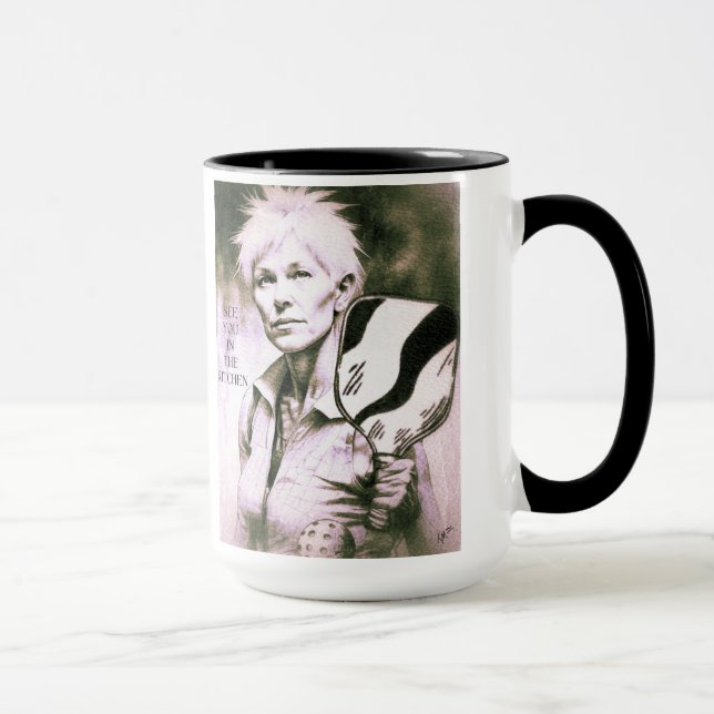 Caneca Pickleball Mug - "Vejo Você Na Cozinha" (Direita)