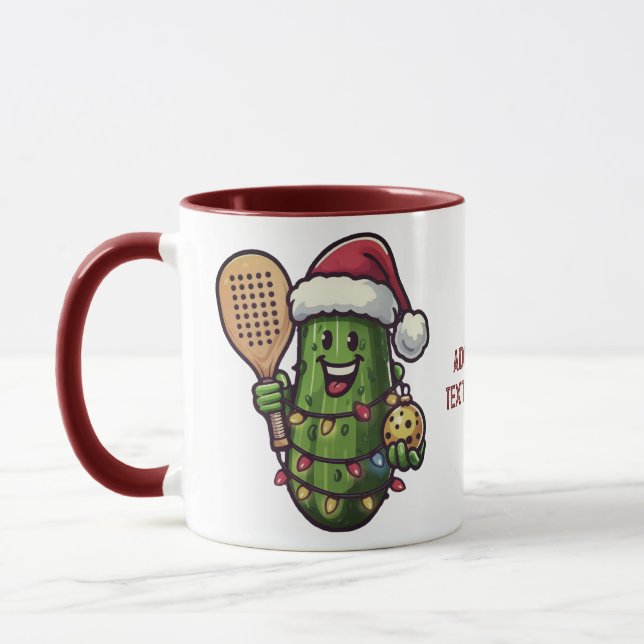 Caneca Pickleball Papais noeis de picape de Natal (Esquerda)