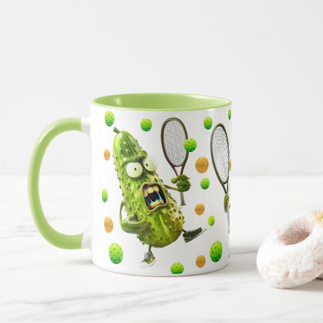 Caneca Pickleball Pickles Coffee Mug (Com Donut)