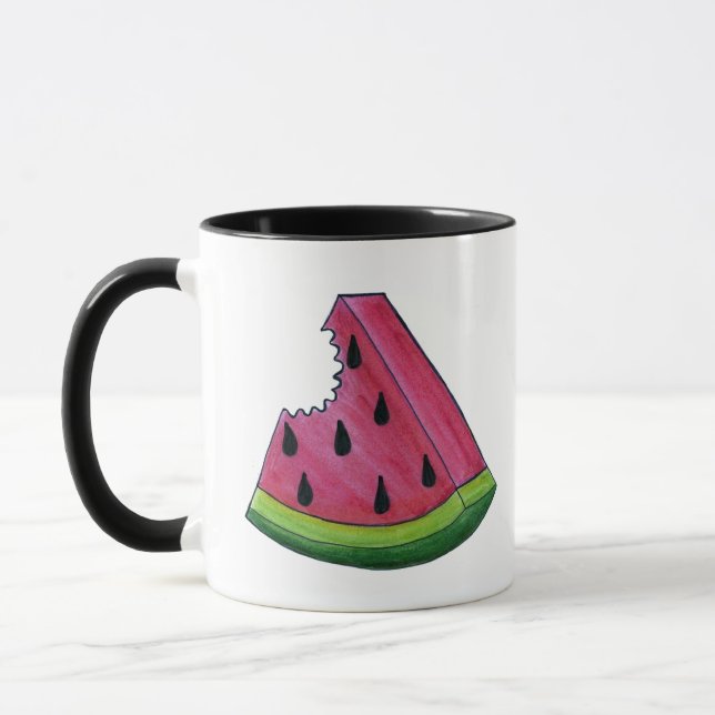 Caneca Picnic de Fruta de molécula rosa personalizada (Esquerda)