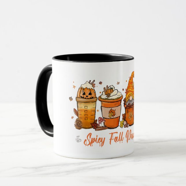 Caneca Picy Fall Pumpkins Gnomo (Frente Esquerda)