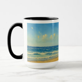 Caneca Píer de praia de Manhattan com telhado vermelho