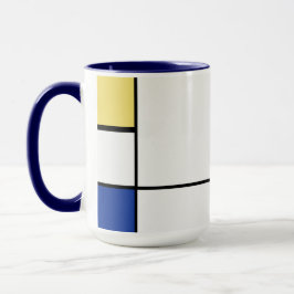 Caneca Piet Mondrian - Abstrato Geométrico de Composição