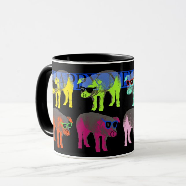 Caneca Pig Chinês Novo Ano 2019 Pop Combo Mug (Frente Esquerda)