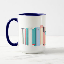 Caneca Pilha Alta de Livros