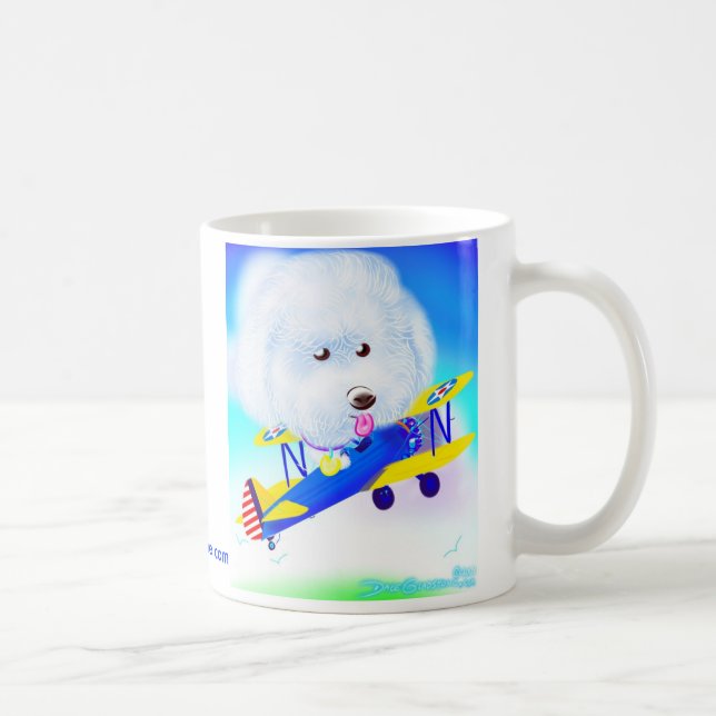 Caneca piloto de Bijon Frise (Direita)